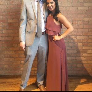 Jenny Yoo Charlie Bridesmaid Dress Cinnamon Rose 0